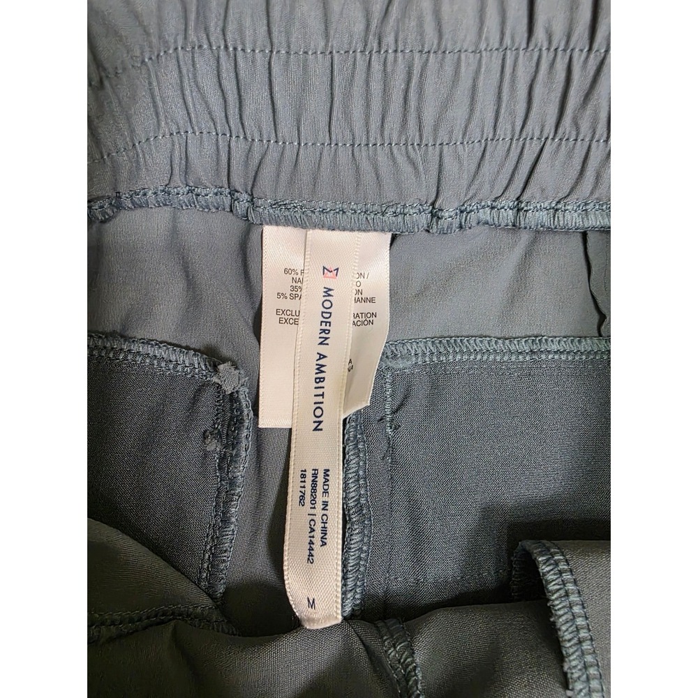 Modern Ambition Women Slate Blue Gray Recycled Nylon Stretch Active Pants Size M - Picture 5 of 8